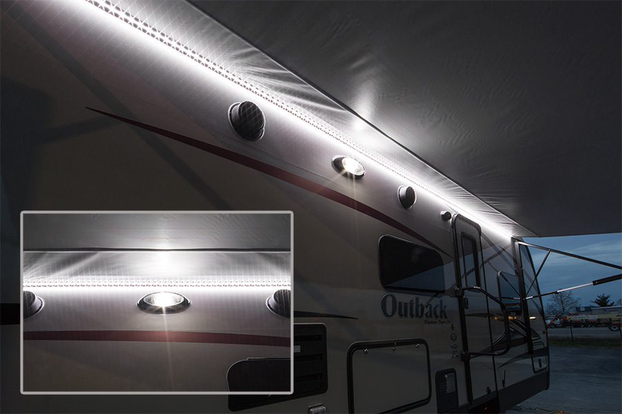 5m 12v Blue LED Strip Light Motorhome Caravan Outdoor Lighting Bright