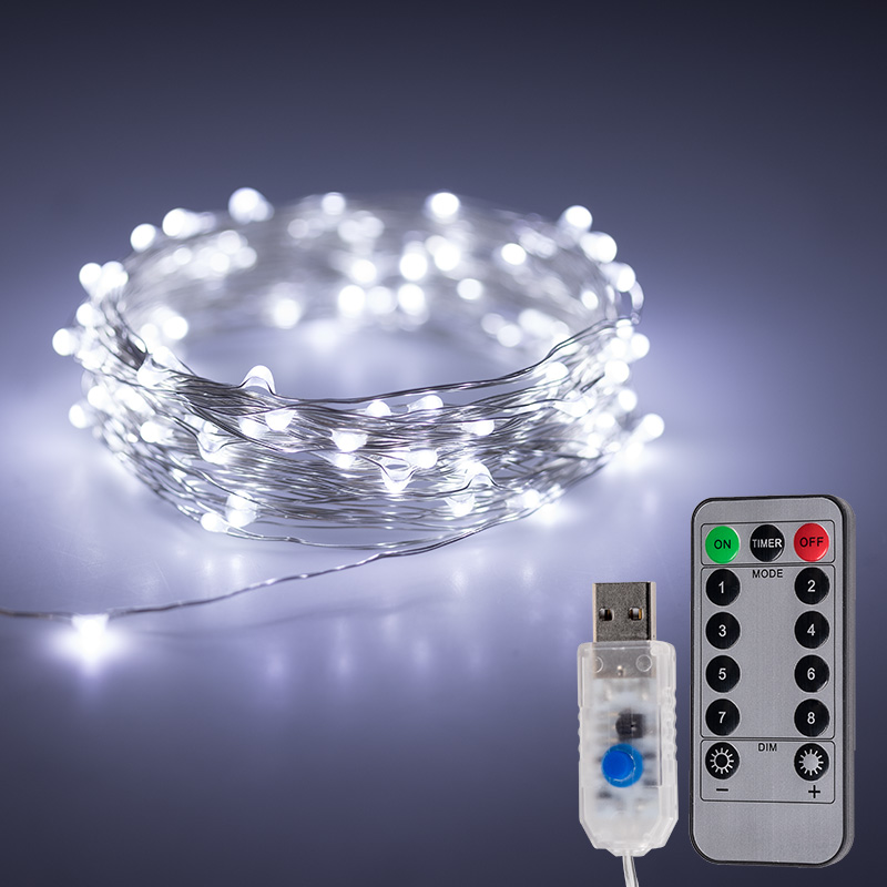 100 200 LEDs String Lights Fairy Party Micro Wire with Remote USB Indoors D  #BU 