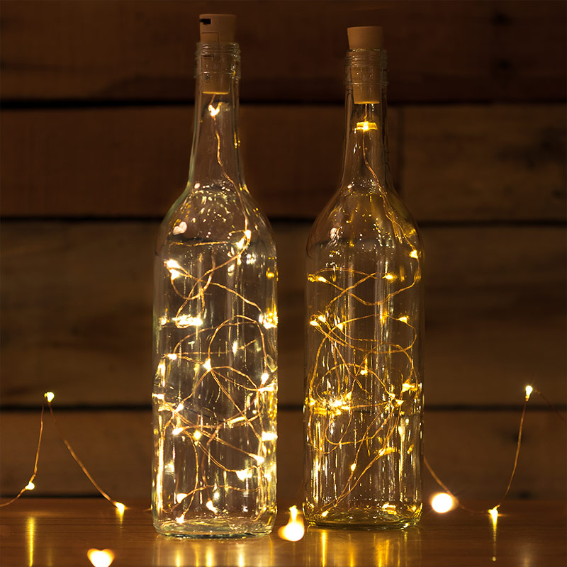 15 LED Cork Shape Fairy Lights Night Light Wine Bottle Strip Lamp for Bar Hotel 