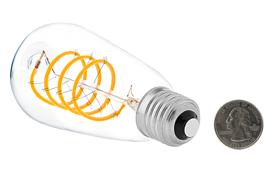 Spiral Filament LED Bulb ST18 Carbon Filament Style Bulb Dimmable