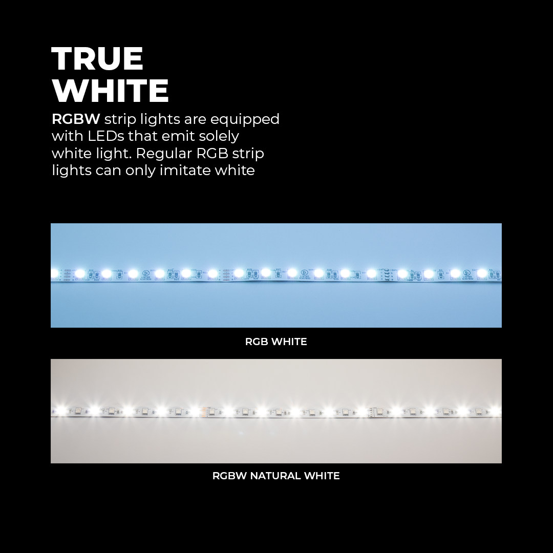 Rgbw Led Strip Kit Color Changing White Led Tape Light 5m