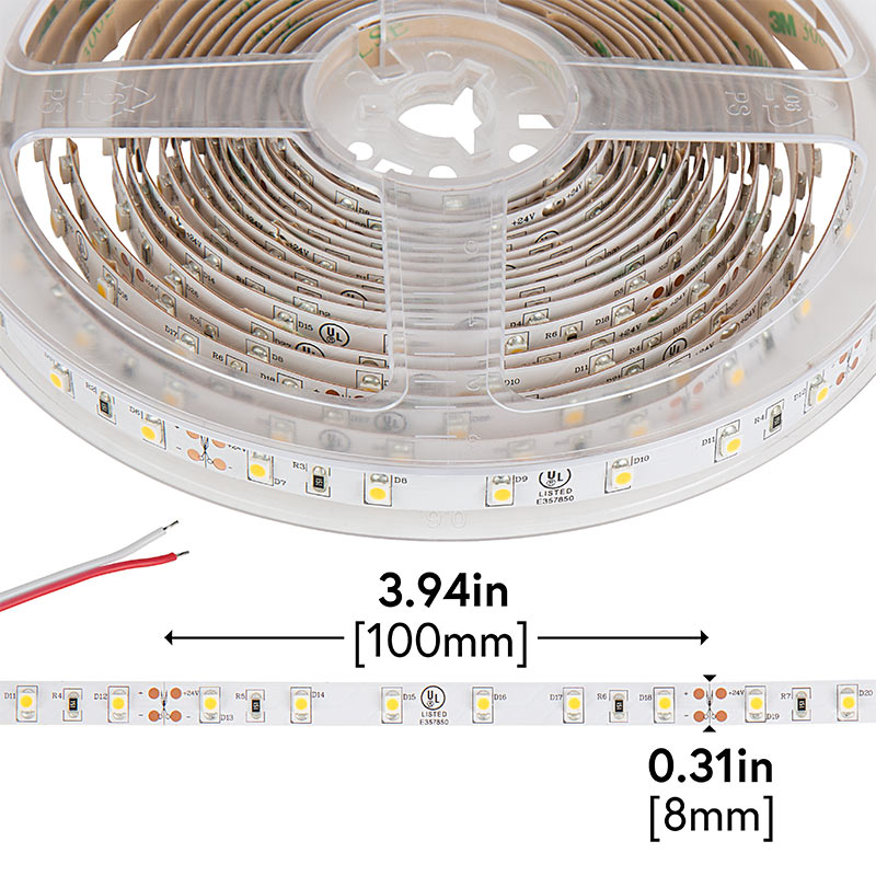 3528 Single-Color LED Strip Light/Tape Light - 24V - IP20 - 150 lm/ft ...