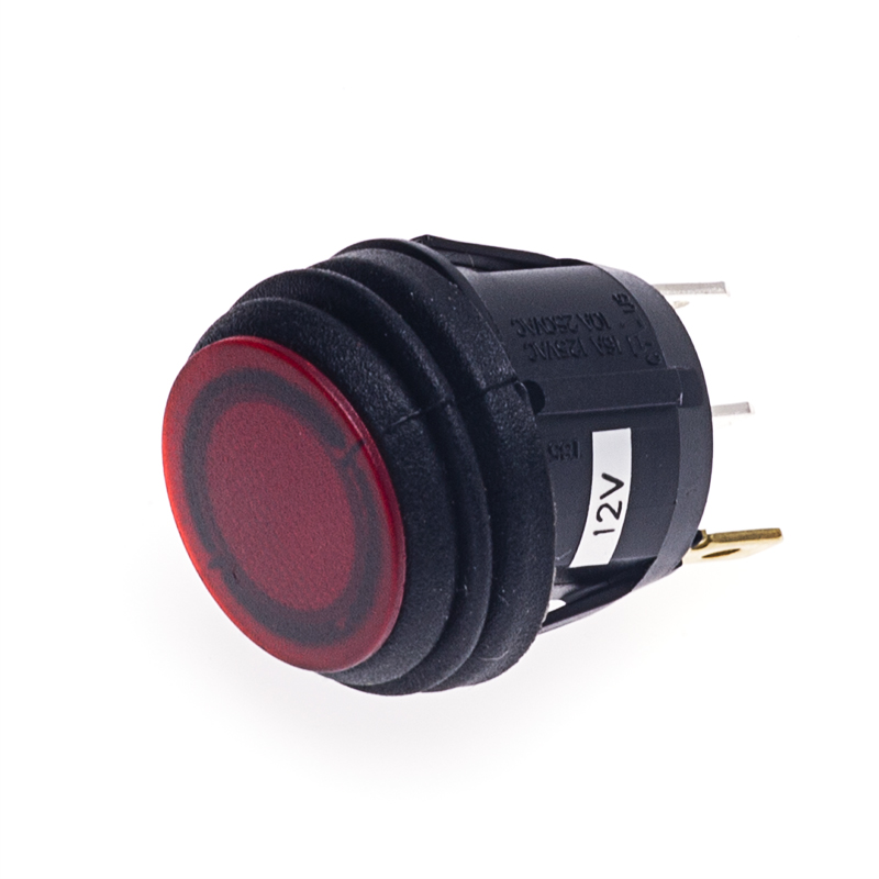 20V/12A LED Toggle Switch with Red Safety Cover 2Pin Auto Truck Parts Accs 