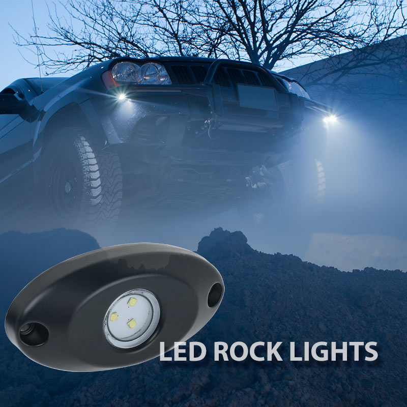 Waterproof Off Road LED Rock Light Kit - 8 LED Rock Lights - 213 Lumens ...