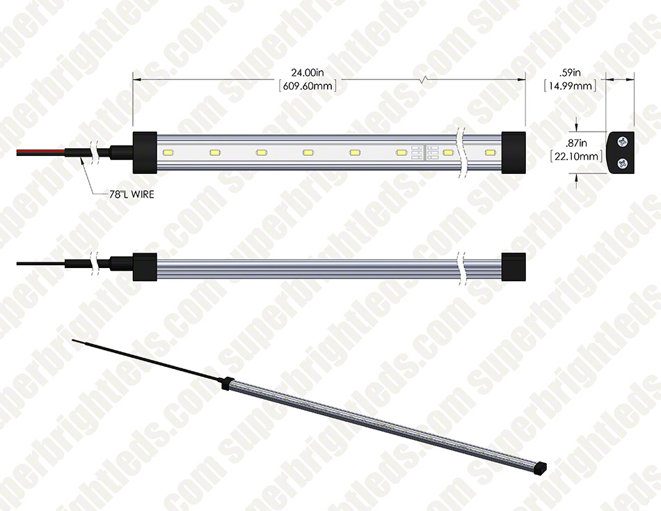 Weatherproof LED Linear Light Bar Fixture