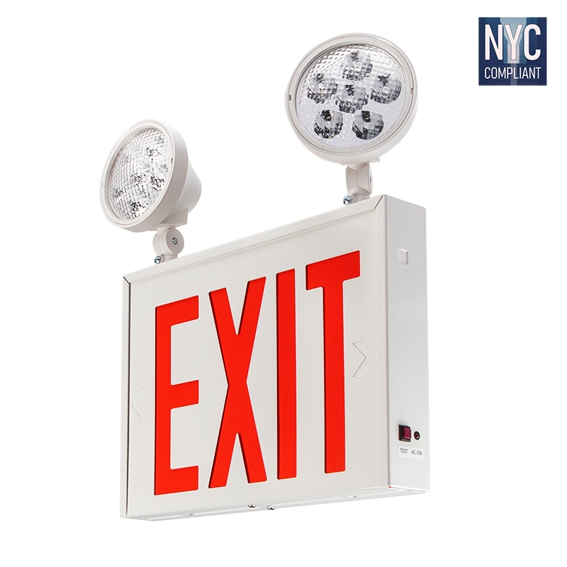 LED Emergency Exit Signs w/LED Heads 
