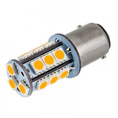 1157 LED Bulb - Dual Function 18 SMD LED Tower - BAY15D Bulb - Amber