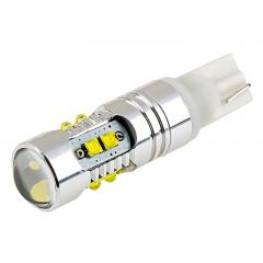 921 LED Landscape Light Bulb w/ Focusing Lens - 10 SMD LED Tower - Miniature Wedge Retrofit - 350 Lumens