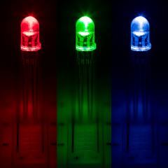 5mm Clear Tri-Color LED - RGB T1 3/4 LED w/ 15 Degree Viewing Angle