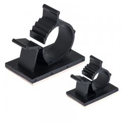 Adhesive Backed Adjustable Black Wire Clamp