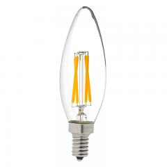 B10 LED Filament Bulb - 25W Equivalent LED Candelabra Bulb w/ Blunt Tip - Dimmable - 350 Lumens