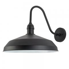 Gooseneck Light - Black 15.6” Shade LED Barn Light - 1500 Lumens - 3000K / 4000K