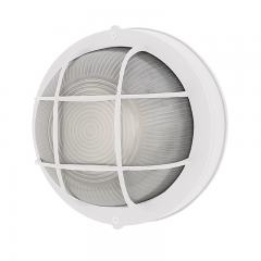 Round 8" Integrated LED Bulkhead Light - White Indoor / Outdoor Wall Sconce - 780 Lumens - 3000K