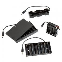 12V DC Battery Power Supply - 8-Cell AA Battery Holder