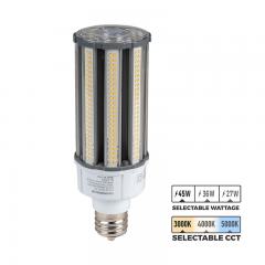 LED Corn Bulb - Selectable Wattage and CCT - EX39 Mogul Screw Base -  Up To 6,300 Lumens - 27W / 36W / 45W - 3000K / 4000K / 5000K - 125W MH Equivalent