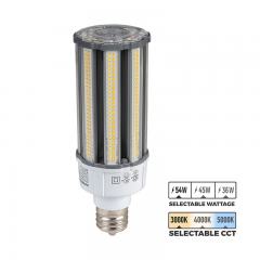 LED Corn Bulb - Selectable Wattage and CCT - EX39 Mogul Screw Base - Up To 7,290 Lumens - 36W / 45W / 54W - 3000K / 4000K / 5000K - 150W MH Equivalent