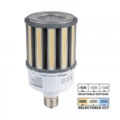 LED Corn Bulb - Selectable Wattage and CCT - EX39 Mogul Screw Base - Up To 11,200 Lumens - 54W / 63W / 80W - 3000K / 4000K / 5000K - 250W MH Equivalent
