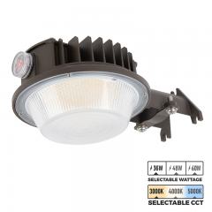 Dusk to Dawn LED Area Light - Selectable Wattage and CCT - Integrated Photocell - 36W / 48W / 60W - 3000K / 4000K / 5000K