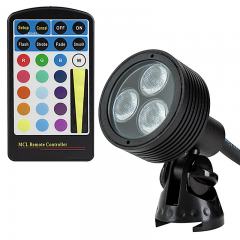 6W Color Changing RGB LED Landscape Spotlight w/ Remote - 200 Lumens