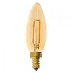 B10 LED Filament Bulb - 25 Watt Equivalent Candelabra LED Bulb w/ Gold Tint - Dimmable - 250 Lumens