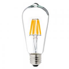ST18 Clear LED Filament Light Bulb - 8W - Dimmable - 60W Equivalent - Up To 700 Lumens - 2200K / 2500K - Single / 6-Pack