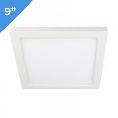 9" Square LED Downlight - 18W Flush Mount Ceiling Light - 1680 Lumens - Dimmable - 4000K