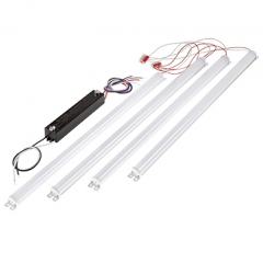 40W LED Magnetic Strip Kit with Diffuser Lens - Four 2ft Pcs and LED Driver - 4000 Lumens - Dimmable