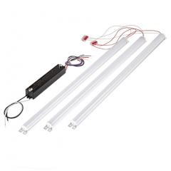 36W LED Magnetic Strip Kit with Diffuser Lens - Three 2ft Pcs and LED Driver - 3600 Lumens - Dimmable