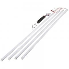 48W LED Magnetic Strip Kit with Diffuser Lens - Four 4ft Pcs and LED Driver - 4800 Lumens - Dimmable