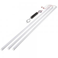 48W LED Magnetic Strip Kit with Diffuser Lens - Three 4ft Pcs and LED Driver - 4800 Lumens - Dimmable