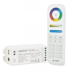 MiBoxer Color-Changing RGB+Tunable White LED Controller with RF Remote - Wi-Fi/Smartphone Compatible - 6 Amps/Channel