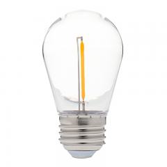S14 Vintage LED Light Bulb - White Single Filament LED Bulb - 11W Equivalent - 60 Lumens