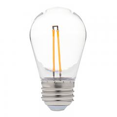 S14 Vintage LED Light Bulb - White LED Dual Filament Bulb - 11W Equivalent - 120 Lumens