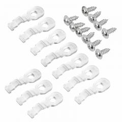 8mm COB LED Strip Light Mounting Clips With Screws - 10 Pack