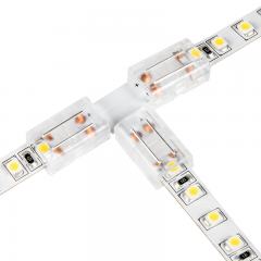 Solderless Clamp-On T Connector for 8mm Single Color LED Strip Lights