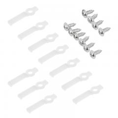 12mm LED Strip Light Mounting Clips With Screws - 10 Pack