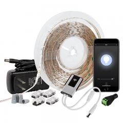 Under Cabinet Smart LED Strip Lighting Kit - 5m LED Tape Light - Alexa / Google Assistant Compatible WiFi / Bluetooth Controller