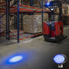 Forklift Blue Light - LED Safety Light with 4° Square Beam Pattern - SWL-B12-O4