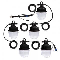 25W LED Temporary Hanging String Light - 55’ Run - Linkable - 3125 Lumens - 3000K