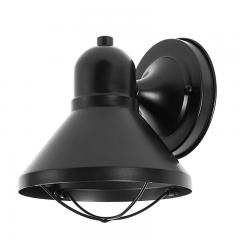 Indoor / Outdoor Wall Light - 7.3" Tall Black 9W Decorative LED Sconce