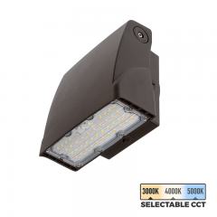 Adjustable Full Cutoff LED Wall Pack - 15W - Selectable CCT - Bypassable Photocell - 70W MH Equivalent - 3000K / 4000K / 5000K