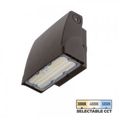 Adjustable Full Cutoff LED Wall Pack - 30W - Selectable CCT - Bypassable Photocell - 100W MH Equivalent - 3000K / 4000K / 5000K