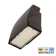 Adjustable Full Cutoff LED Wall Pack - 80W - Selectable CCT - Bypassable Photocell - 175W MH Equivalent - 3000K / 4000K / 5000K