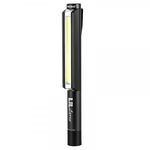 NEBO LARRY C 170 LUMEN LED POCKET FLASHLIGHT IN RED WITH MAGNETIC CLIP 