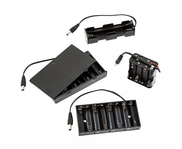 12V DC Power Supply AA Battery Holder Super Bright LEDs