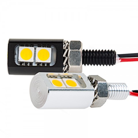 4x Motorcycle Screw 3-SMD LED Bolt Lamp Car License Plate Light ICE WHITE 8K C 