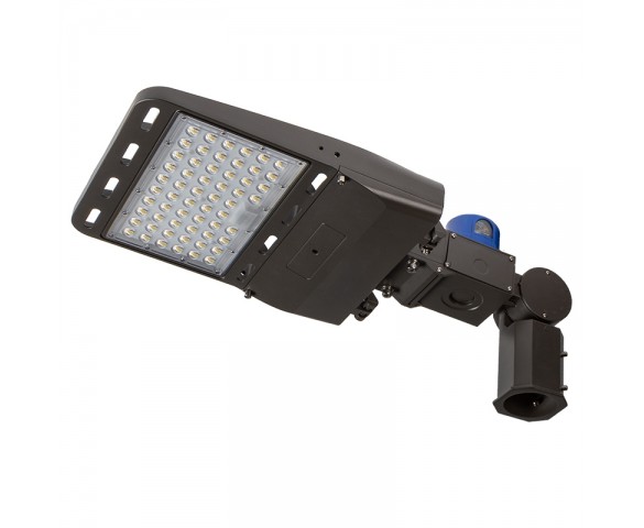 185W LED Parking Lot Area Light With Knuckle Slipfitter Mount - Photocell Included - 26,000 Lumens - 750W MH Equivalent - 5000K