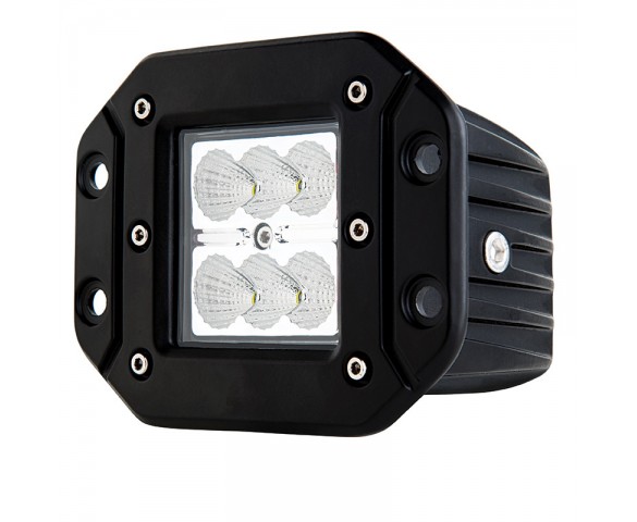3" Square 18 Watt LED Mini Auxiliary Work Light - Flush Mount