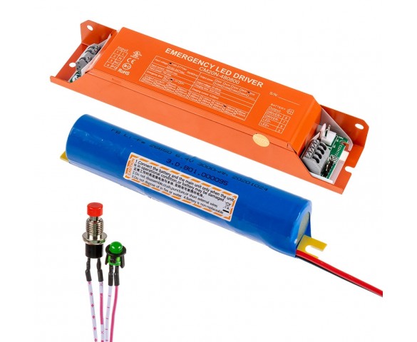 In-Fixture Compact Emergency LED Driver and Battery Pack - 8W - 24-48 VDC