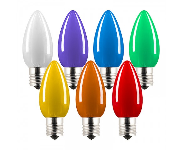 C9 LED Bulbs - Ceramic Style Replacement Christmas Light Bulbs